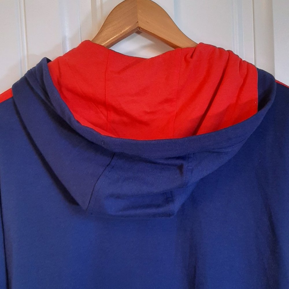 TOMMY HILFIGER SPORT NWOT Navy "TOMMY" Stripe Sleeve Full Zip Hoodie S - Picture 5 of 10
